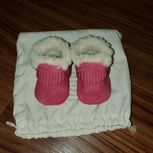 First Step Moccasins Pink Booties